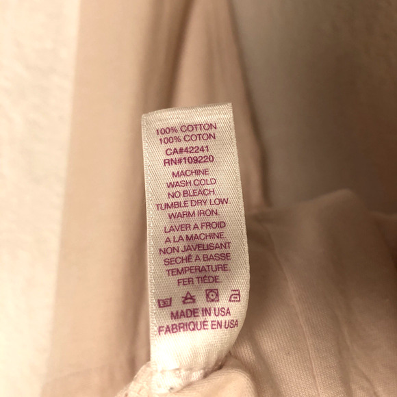 VELVET by Graham & Spencer 100% Cotton Ruffle‎ Top Sz S Pink Tie Front L/S USA - Picture 5 of 10